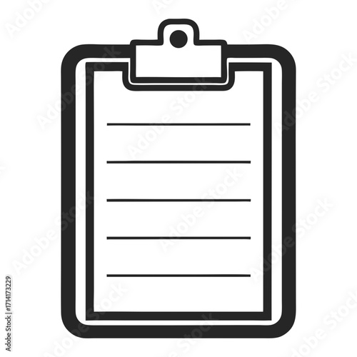 A simple notepad with a blank clipboard and a checklist are useful office supplies for business and education