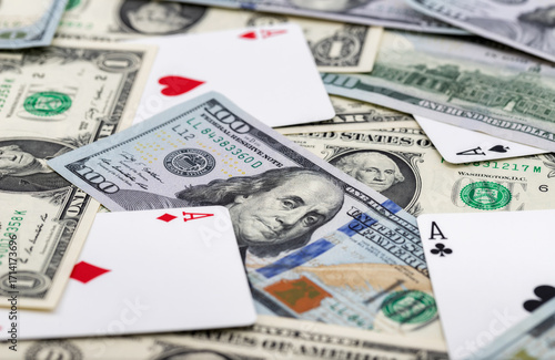 Wallpaper Mural Money and Excitement: Symbols of Finance and Risk Torontodigital.ca