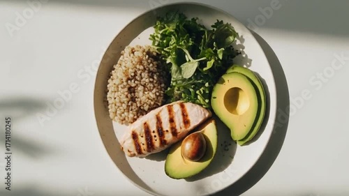 Healthy Grilled Chicken Quinoa Avocado Meal Prep