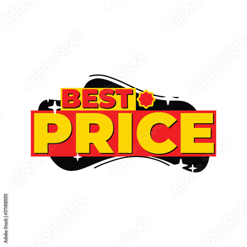 Best Price Label for Retail Sales and Promotions.