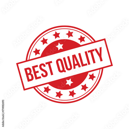 Best Quality Red Round Stamp with Stars.