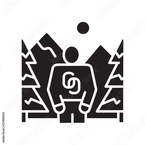 nature connection color flat icon.