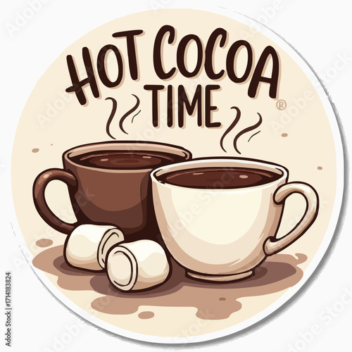 Steaming hot cocoa delight with marshmallows