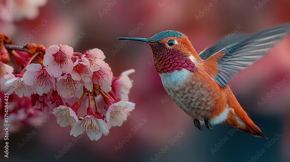 Fototapeta premium A hummingbird in flight