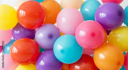 Wallpaper Mural Vibrant Assortment of Colorful Party Balloons in a Close-Up View Torontodigital.ca