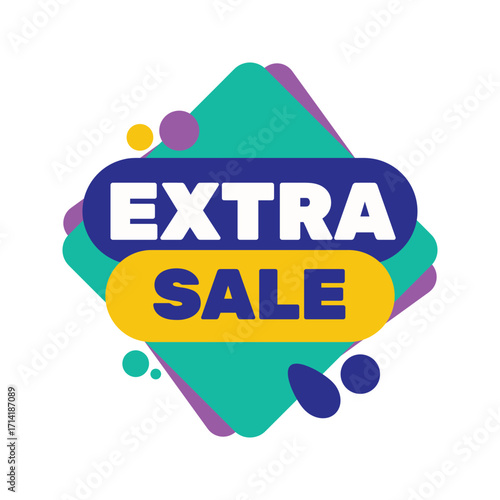 Extra Sale Promotion Banner Design Element.