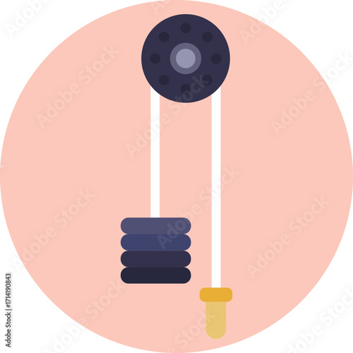 Icon for lifting weights and building muscle at the gym.