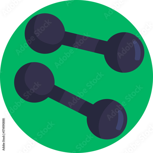 Handheld weight used for strength training exercises.