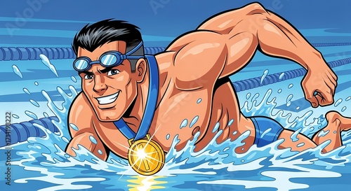 Swimmer Champion.
