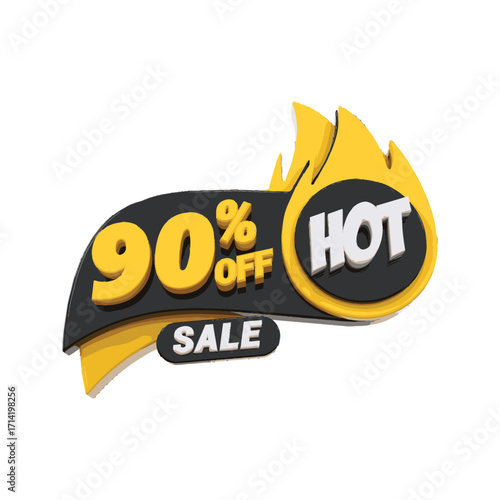 Hot Sale 90 Off Discount Label.