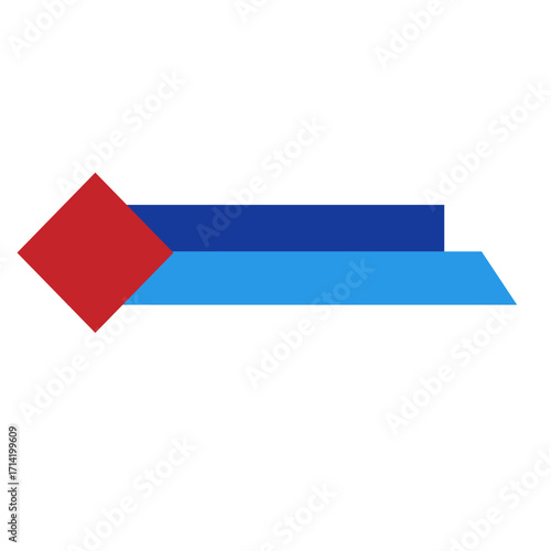 Red and Blue Name Tag