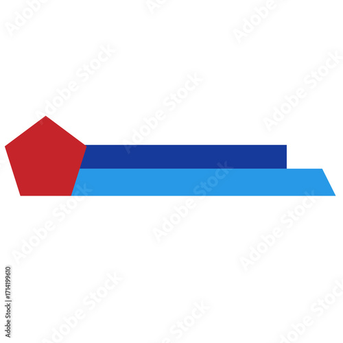 Red and Blue Name Tag