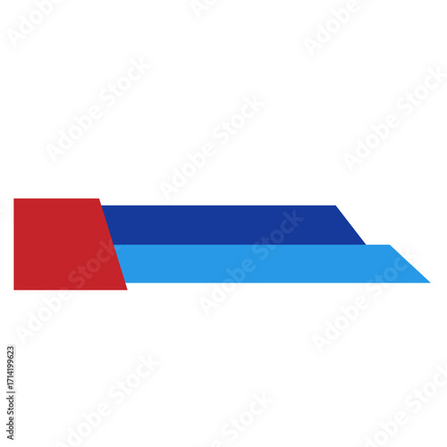 Red and Blue Name Tag
