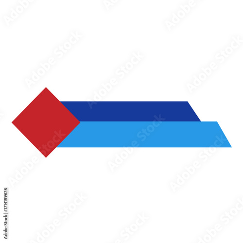 Red and Blue Name Tag
