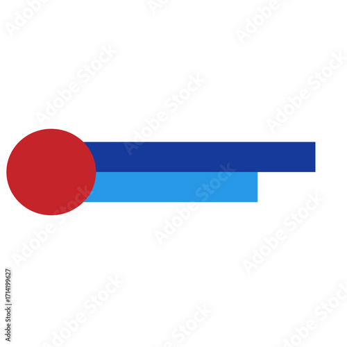 Red and Blue Name Tag