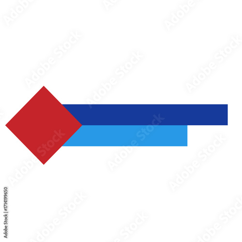 Red and Blue Name Tag