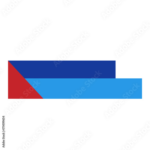 Red and Blue Name Tag