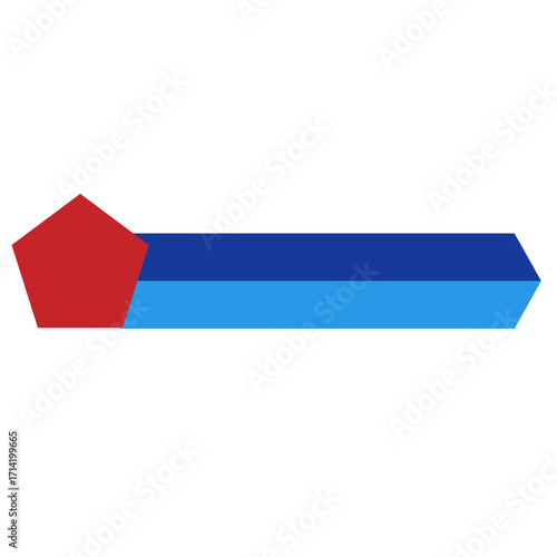 Red and Blue Name Tag