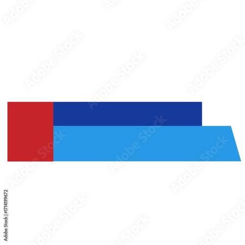 Red and Blue Name Tag