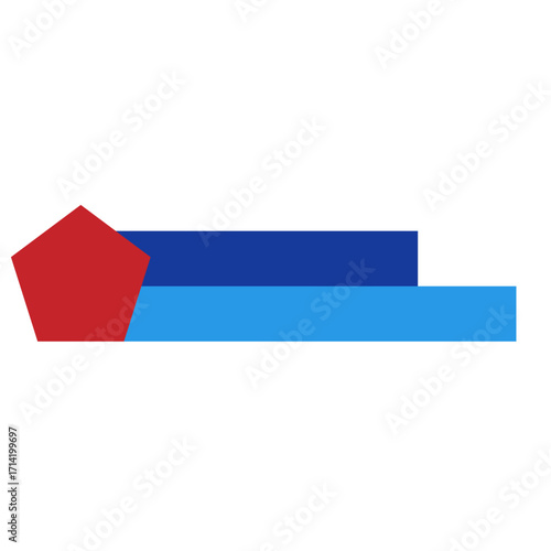 Red and Blue Name Tag