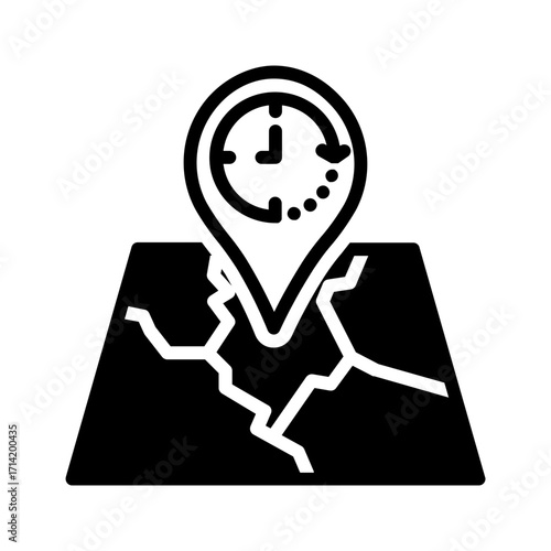 Vector solid black icon for Location history