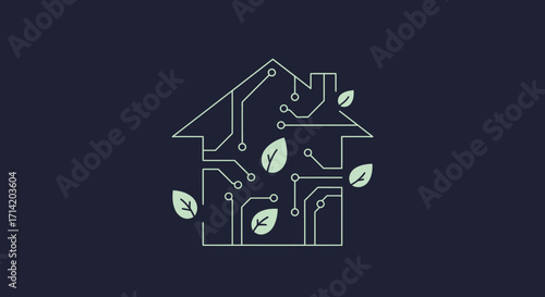 Eco-friendly smart home symbolizing sustainable living and technology integration