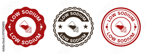 Low Sodium Health Seal Stickers Collection