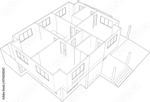 3D illustration of residential project