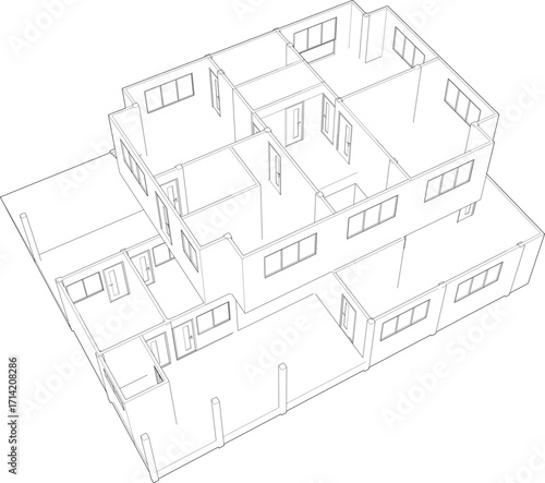 3D illustration of residential project