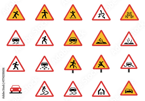 Road warning signs