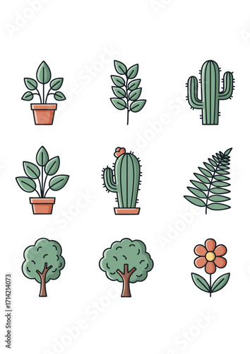 Plant and Botanical Icon Set