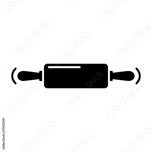 Rolling pin kitchen tool for baking dough preparation and cooking.