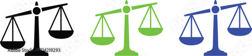 Scales of justice law legal balance icon vector illustration