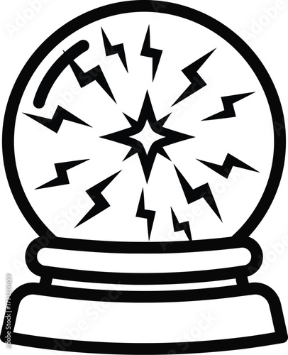 Find crystal ball future teller vector illustration design