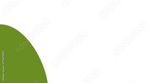Minimalist graphic featuring a vibrant green quarter-circle on a clean white background, ideal for presentations, web design, or nature concepts.