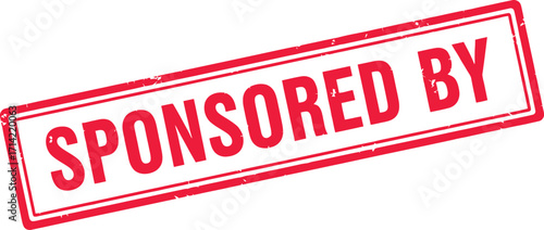 Sponsored by stamp image vector graphic sponsor partnership deal