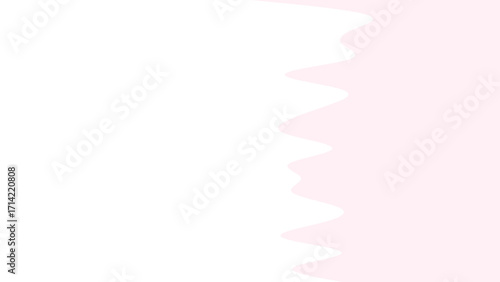 Abstract background featuring soft pink and crisp white with a playful, wavy dividing line, conveying simplicity and modern elegance.
