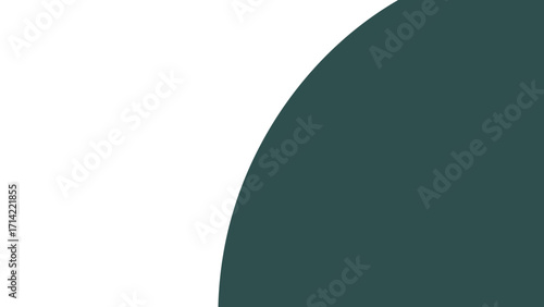 Abstract graphic background featuring a smooth curve separating clean white space from a deep teal-green solid color, ideal for modern design.