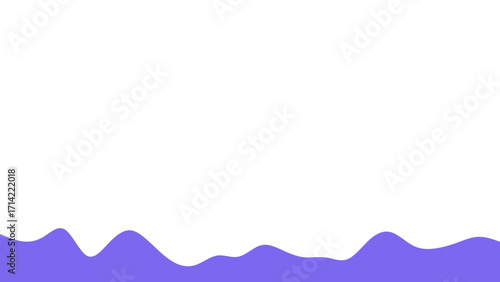 Abstract purple-blue wavy fluid shape on a white background, conveying calm movement. Perfect for modern graphics, creative layouts, or clean design elements.