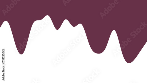 Abstract dark purple wavy border on a clean white background, ideal for graphic design, web elements, or stylish product packaging. Simple and modern.
