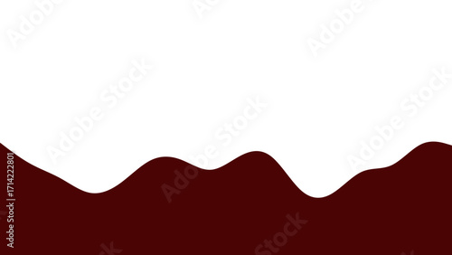 Abstract dark red wavy graphic element on a crisp white background, offering a clean, modern design for various layouts and promotions.