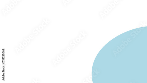Minimalist background featuring a soft light blue abstract shape on a clean white surface, conveying serenity and space. Ideal for graphic design, branding, or tranquil concepts.