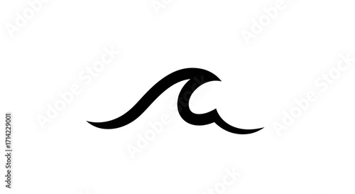 Simple Black Wave Design.