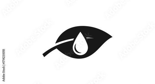 Leaf and Water Drop: Symbol of Natural Hydration and Purity.