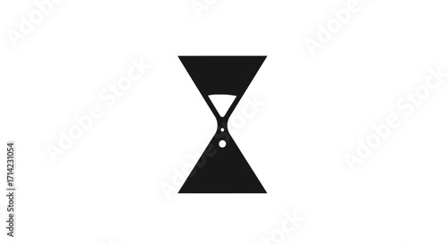 Minimalist Hourglass Illustration: Time Passing Deadline and Urgency Concept.