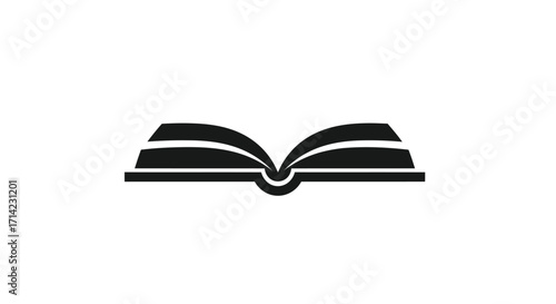 Open Book Icon Represents Knowledge and Learning.