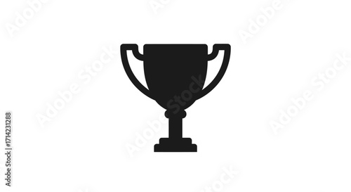 Elegant trophy silhouette representing achievement and success in competition or contest.