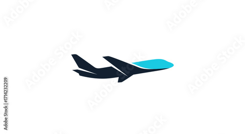 Airplane soaring through the sky representing travel and adventure.