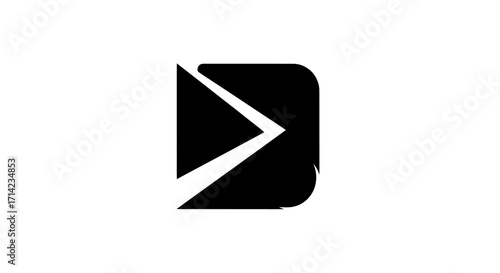 Modern letter D logo with a forward arrow symbol.
