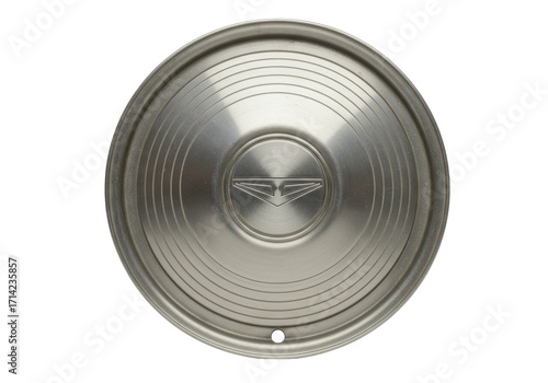 Isolated vintage hubcap, classic car accessory for automotive restoration and customization